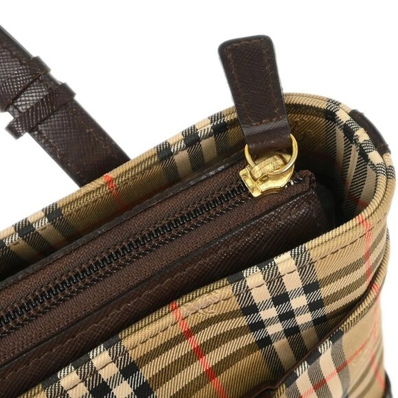 Burberry Beige Brown House Check Tote Bag - Picture 6 of 11
